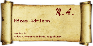 Mózes Adrienn névjegykártya